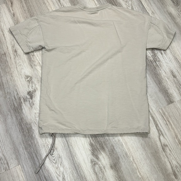Gymshark Men’s Restore Cotton T-Shirt Desert Beige Drawstring Waist Short Sleeve - Picture 5 of 10